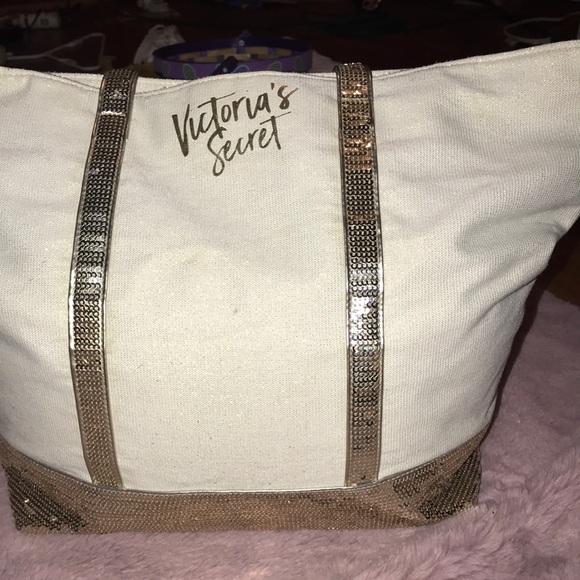 White and gold victoria’s secret bag - Picture 3 of 6